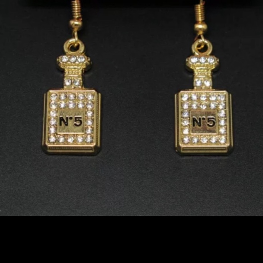 New-Bling Perfume Bottle Earrings